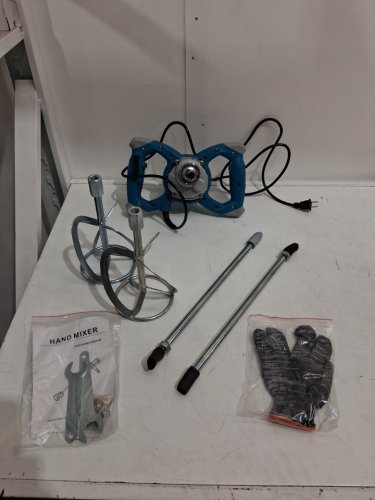 Electric Handheld Cement Mixer - blue/SILVER image 4