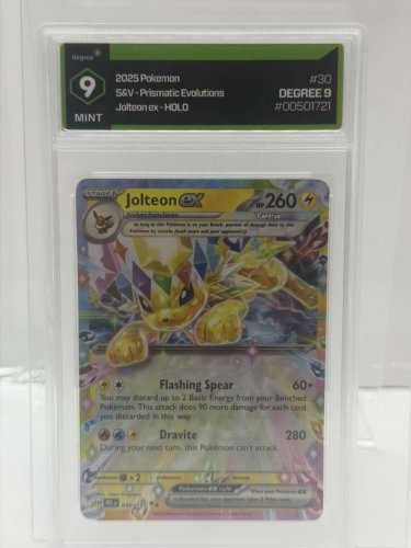 Degree Graded 9 Mint 2025 pokemon s&p prismatic evolutions jolteon ex holo 030/131 image 4