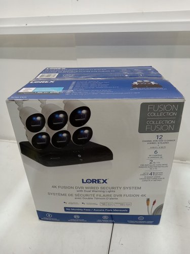 LOREX Wired Security System with 6 Active Deterrence Cameras, DVR Power Adapter, 8/16 Channels, HD Analog & Voice Controller - 4k - 2tb - white (model: td88128d6-f/2609000) image 2