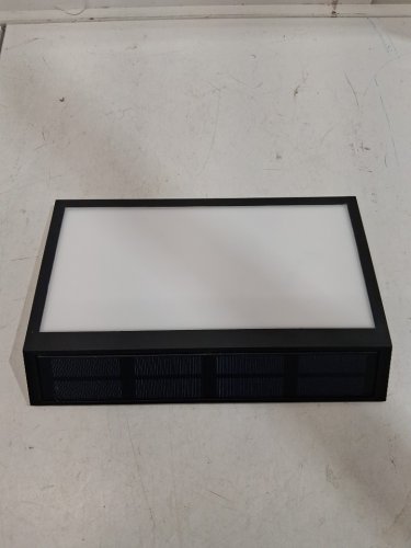 solar powered outdoor address sign - 11"x7" - black image 3