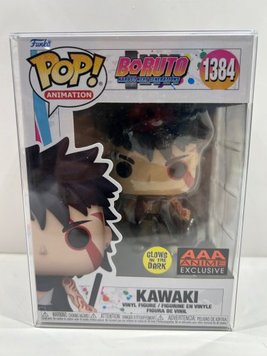 Funko pop! **glows in the dark**aaa anime exclusive** animation: boruto Naruto next generation - kawaki vinyl figure (#1384) **plastic protector cover** image 3