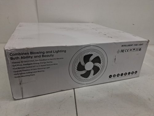TYDOJK modern low profile blowing and lighting intelligent ceiling fan - 35w - 200ma - white/grey (model: yy-fsd-ir-200ma) image 10
