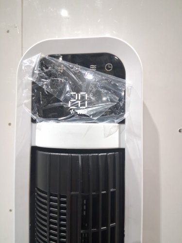 omnibreeze premium 38" Rotating tower fan with wifi CONTROL, 5-SPEEDS & REMOTE - white/BLACK (model: 5333021/dc2313r-g) image 4
