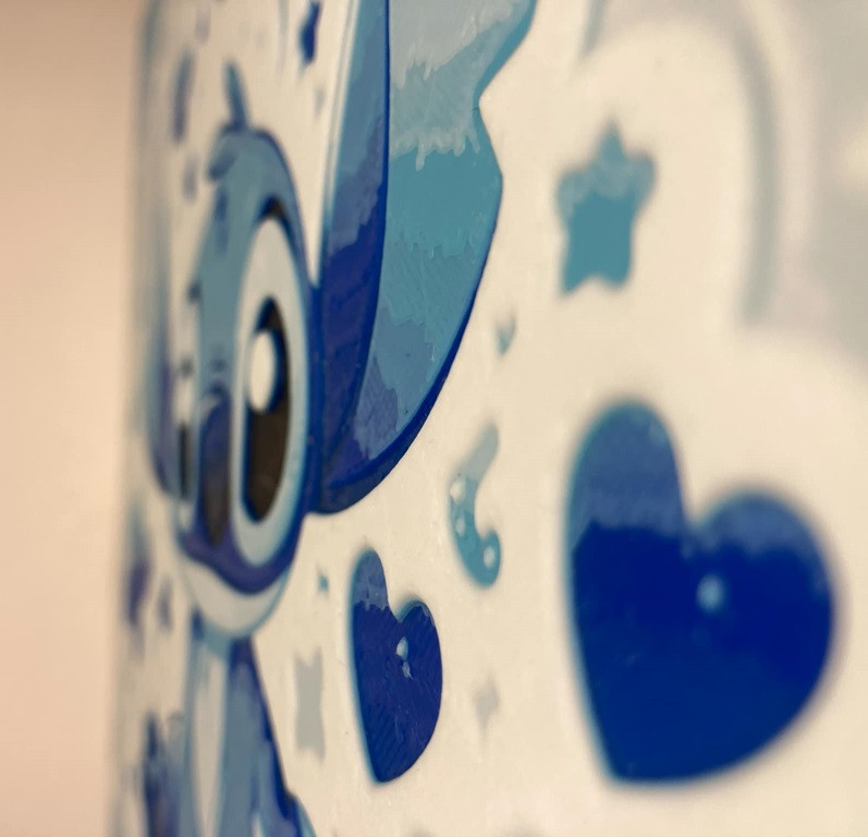 8"x8" 3D Printed - Stitch - Disney's Lilo and Stitch- Textured Photo image 3