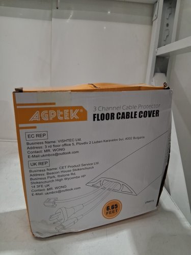AGPTEK 3-Channel Floor Cable Cover -6.65ft - black/yellow (model: OS0072) image 2