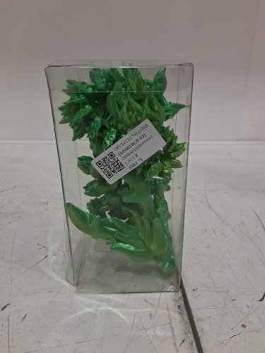 3D printed articulated dragon figurine - 16" - green image 2