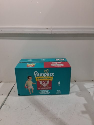 100PK PAMPERS SWADDLERS up to 100% LEAKPROOF BABY DIAPERS - SIZE 4 (15-34lbs) image 2