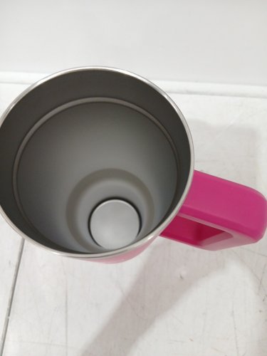 BPS INSULATED stainless steel Mug with Slider Lid and Straw - 40oz - Ultra Pink image 3
