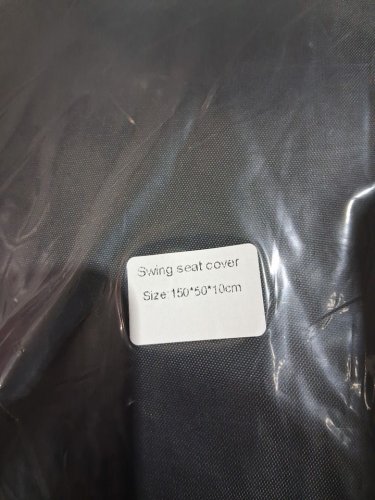 Estink Waterproof replacement outdoor patio swing seat cover -59.1" x 19.7" x 3.9" -black image 2