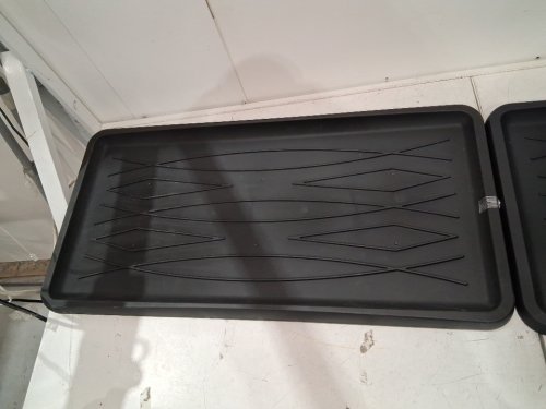 2PK LARGE WATER-RESISTANT PLASTIC WEATHER BOOT TRAY - UTILITY SHOE MAT FOR INDOOR/OUTDOOR USE - 35.5" X 18" - BLACK (MODEL: 75-ST6102) image 3