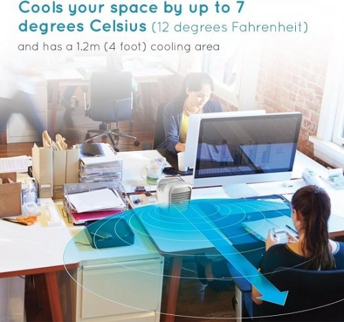 HoMedics mychill Personal Space Cooler 2.0 with 4ft range - Black (Model: PAC-25BK) image 2