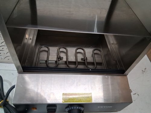 FOOD WARMER DISPLAY with 2 tiers for hot dogs and buns - 1200w - 60hz - 24qt storage - (model: NB-RGG-001x) image 4