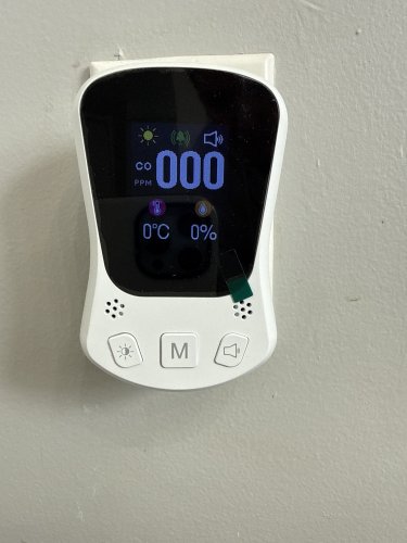 CARBON MONOXIDE DETECTOR PLUG-IN WALL WITH LCD DISPLAY - BLACK/WHITE (MODEL: MY-S17) image 4