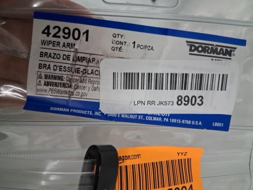 Dorman Front Driver Side Windshield Wiper Arm Compatible FOR HONDA CIVIC 1996-2000 (MODEL: 42901) image 3