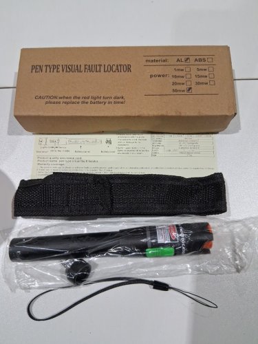 Pen Type battery operated Visual Fault Locator and detector - 50mw - 30-50KM reaching - Aluminum black image 3