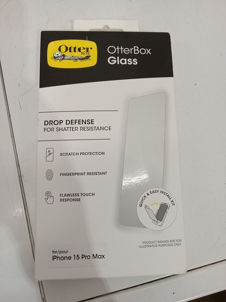 OtterBox iPhone 15 Pro Max Glass Screen Protector image 2
