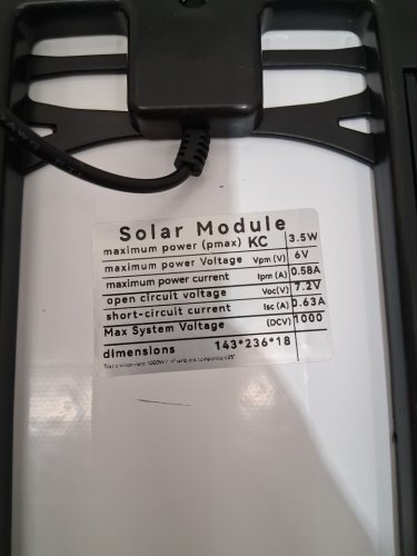 portable solar panel phone charger - 5" x 9" - 3.5W - black image 4