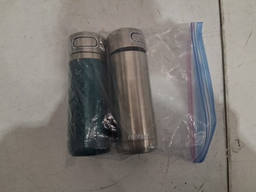 2PK CONTIGO TRAVEL MUGS WITH AUTO SEAL, GREEN AND SILVER, 16OZ image 2