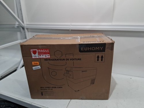 EUHOMY ELECTRIC COOLER CAR REFRIGERATOR WITH BLUETOOTH APP CONTROL - 12V/24V DC - 47QT - BLACK/GREY - (MODEL: CF001-45GR-CAEH) image 2