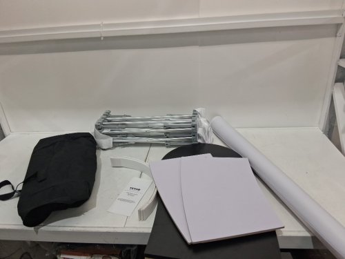 Portable Tradeshow Podium Table, foldable display exhibition counter With Carrying Bag - 51" x 18" x 37" - black/silver (model: zg-cxt01) image 4