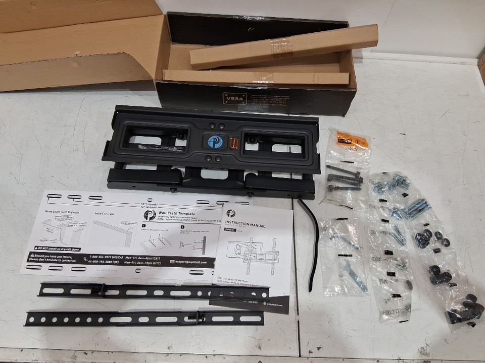 pipishell full motion tv wall mount bracket with swivel extension - 26"- 65" - 99lbs capacity - black (model: pimfk1) image 4