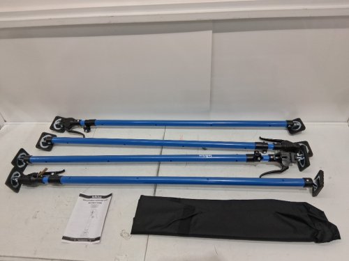 4PK LEIKIUS Heavy Duty Aluminum Handle Adjustable Support Poles - 49" - 114" - BLUE/BLACK (MODEL: LK-DGS-8) image 3