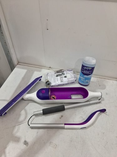 SWIFFER POWERMOP MULTI-SURFACE MOP KIT WITH 2 MOPPING PAD REFILLS, 1 FLOOR CLEANING SOLUTION WITH FRESH SCENT AND 2 BATTERIES - PURPLE AND WHITE image 4