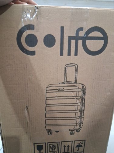 coolife  Hardshell Lightweight TSA Lock spinner wheel luggage - 20" - pink image 2