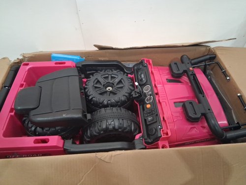 costway kids ride on truck car with led lights and parental remote control - 12V, 6kmh max - pink - (model: TQ10303US) image 6
