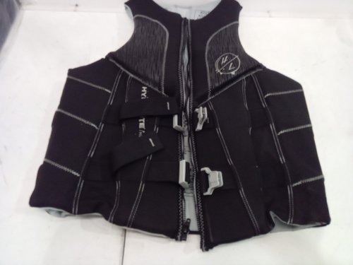 Men's Hyperlite Neoprene PFD Life Vest with Buckle Straps - MED - Black/Green (Model: 3246) image 2