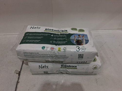 100PK ECO BY NATY bioembrace BABY DIAPERS - size 3 image 2