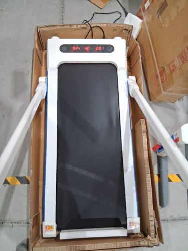 Costway Goplus 2.25HP Folding Treadmill with Removable acrylic Desk - white (Model: SP37586SH-WH) image 4