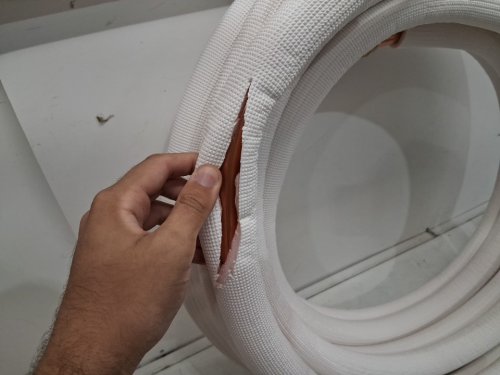 Premium Mini Split Line Set AC Copper Tubing Pipe with Thickened Insulated Coil - 3/8" and 3/8" - 25ft - White (Model: JSY-SS-SKU15) image 3