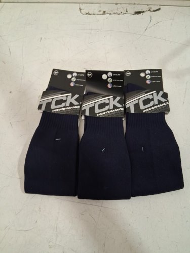 3pk men's tck performance socks - medium - navy blue (style: pcm8 navy) image 3