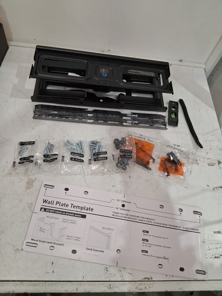 pipishell full motion tv wall mount bracket with swivel extension - 26"- 65" - 99lbs capacity - black (model: pimfk1) image 3