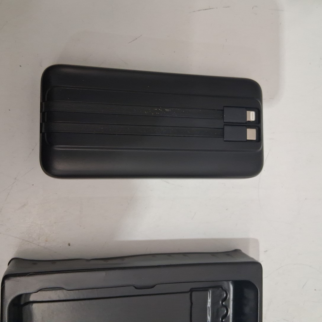 SAIKATI Portable Power Bank Charger with 2 Built-in Output Cables - 40000mah - 22.5w charging - black (MODEL:k110) image 4