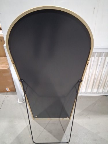 Wayfair Shatterproof arched full length mirror - 65" x 24" - Gold/Brass/Metal (Model: 	‎DS-JZ-YH-LJ-G-65x24) image 4