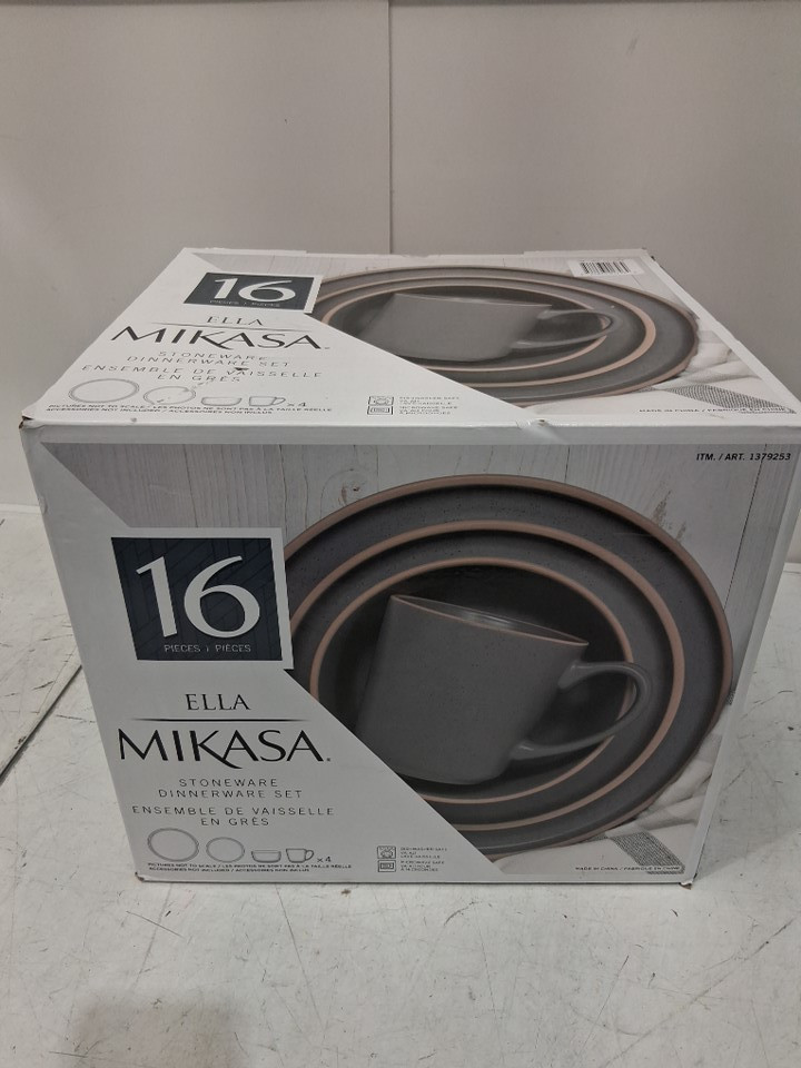 16PC Mikasa Brielle Dinnerware Set - Grey (model: 1379253) image 2