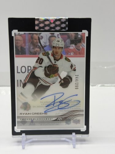 2025-26 UPPER DECK SIGNED RYAN GREENE ROOKIE CARD CLEAR CUT CARD LIMITED EDITION #244/299 (CC-RG) image 3