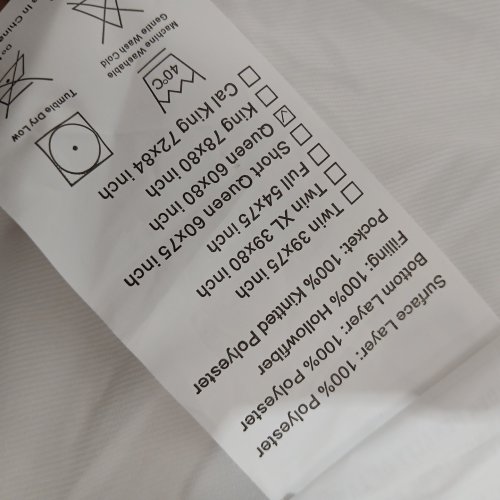 PREMIUM MATTRESS TOPPER COVER FOR QUEEN BEDS - 60" X 80" + 18" - RED WIRE TRIM image 5