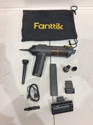 7PC Fanttik Slim 4-in-1 Car Vacuum & Air Duster - black/grey (model: 1825868) image 2