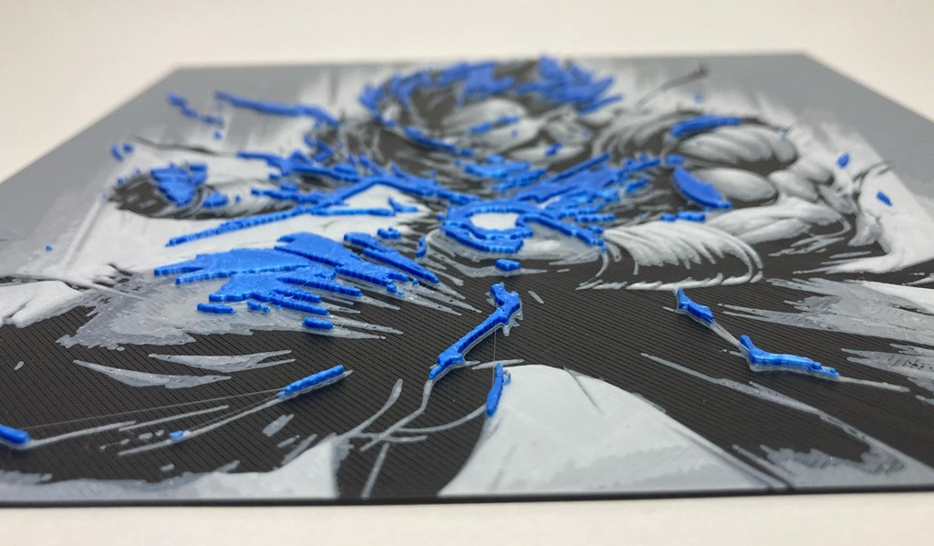 8"x8" 3D Printed - Vegeta - Dragon Ball- Textured Photo image 2
