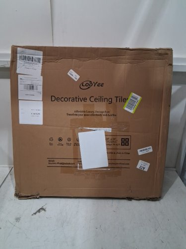 24PK LooYee PVC Drop Ceiling Tiles - 24" X 24" - COVERS 96 SQ. FT- white image 2