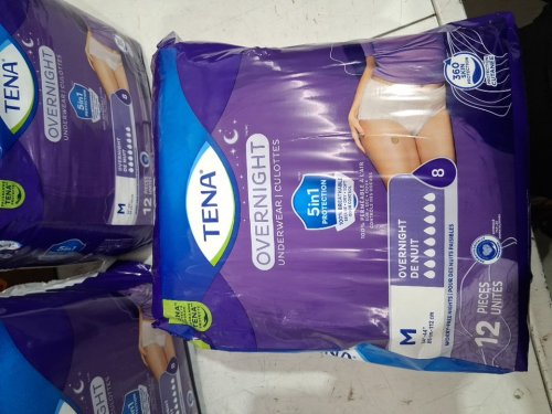 36PK TENA DISPOSABLE OVERNIGHT ABSORBENT UNDERWEAR - MEDIUM - 34"-44" - multicoloured (MODEL: 072213 V-01) image 4