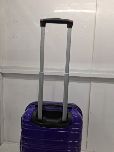 3pc larvender 20" hardshell roller carry on luggage set with duffel bag & toiletry bag - midnight berry - (model: 5515-b) image 9