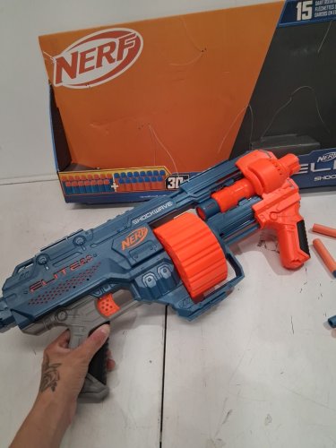 Nerf Elite 2.0 Shockwave RD-15 Blaster - BLUE/ORANGE image 3