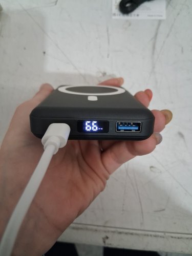 podoru MAGSAFE wireless power bank - 5W/7.5W/10W/15W - 10000mah - black (model: kt-d003) image 2