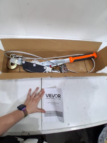Come Along Ratchet Power Puller Tool Winch WITH 5 TON PULLING CAPACITY - 11.5FT - SILVER/ORANGE (MODEL:JX50) image 3