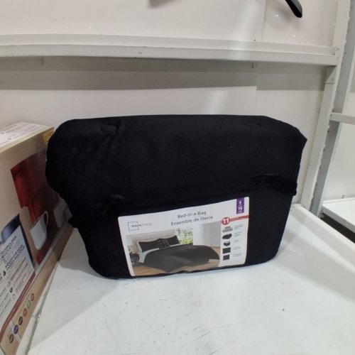 11PC MAINSTAYS BED-IN-A-BAG BEDDING SET - KING - BLACK image 2