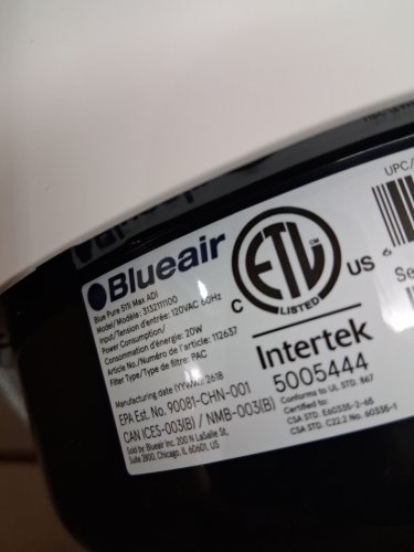 BLUEAIR BLUE PURE 511I MAX SMART AIR PURIFIER UP TO 1,138 SQ FT, HEPA SILENT AIR CLEANER FOR PETS, ALLERGIES, SMOKE & DUST, QUIET WIFI AIR PURIFIER WITH AUTO MODE - (MODEL: 3132111100) image 5